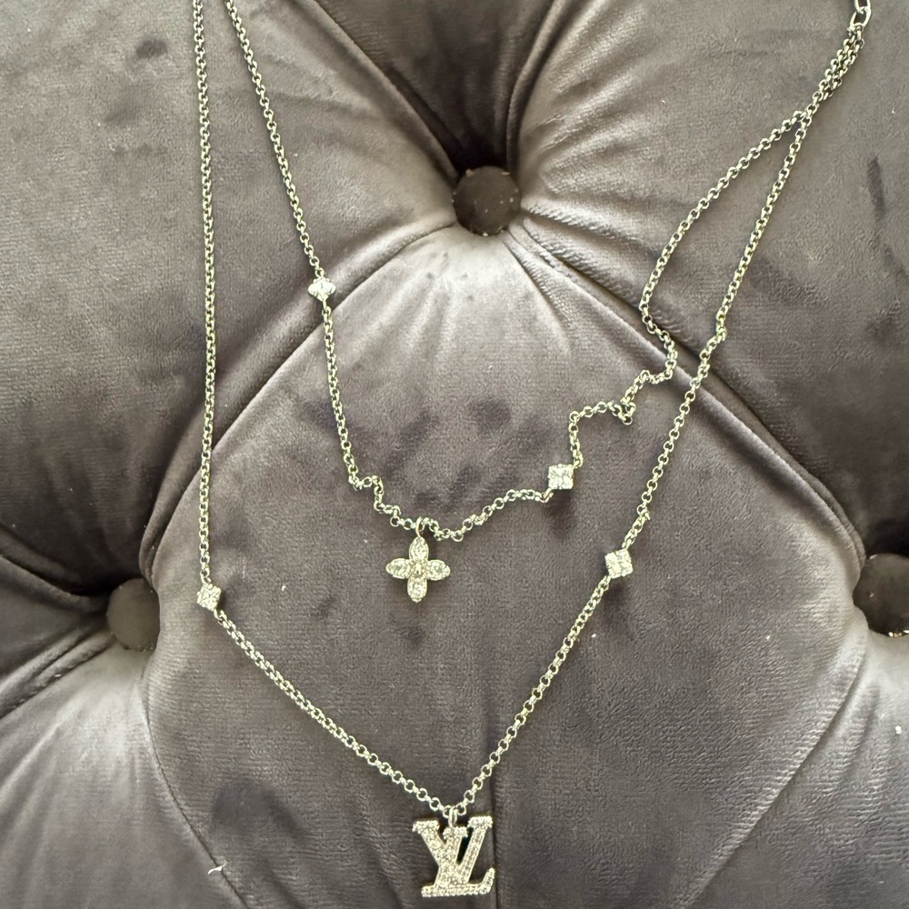 Silver Lady LV Louis Vuitton Necklace